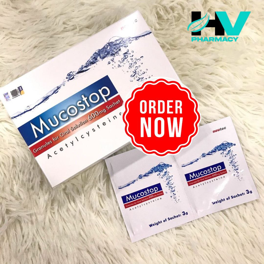 MUCOSTOP (ACETYLCYSTEINE) 600MG POWDER 2 SACHET